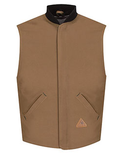 Bulwark LLS2 Men Brown Duck Vest Jacket Liner - EXCEL FR® ComforTouch at GotApparel