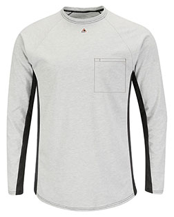 Bulwark MPS8 Men Long Sleeve FR Two-Tone Base Layer with Concealed Chest Pocket - EXCEL FR at GotApparel