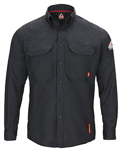 Bulwark QS50 Men iQ Series® Long Sleeve Comfort Woven Lightweight Shirt at GotApparel