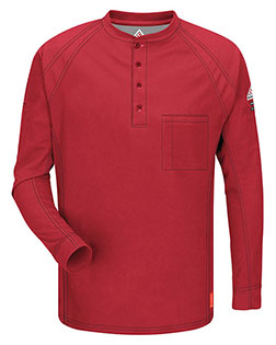 Bulwark QT20 Men Long Sleeve Henley at GotApparel