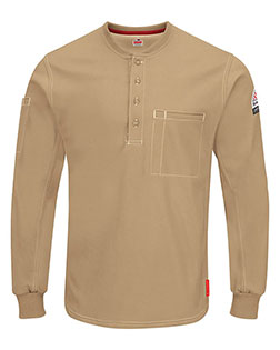 Bulwark QT40 Men iQ Series® Plus Long Sleeve Henley at GotApparel