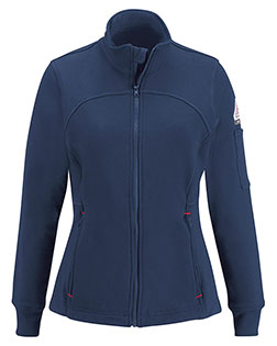 Bulwark SEZ3 Women 's Zip Front Fleece Jacket-Cotton/Spandex Blend at GotApparel