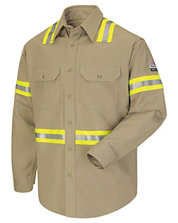 Bulwark SLDTL  Enhanced Visibility Uniform Shirt - Long Sizes at GotApparel
