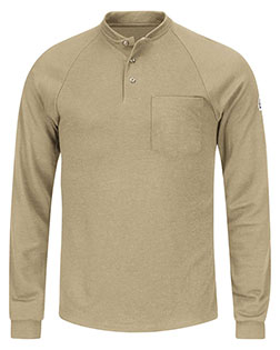Bulwark SML2 Men Long Sleeve Henley Shirt- CoolTouch®2 at GotApparel