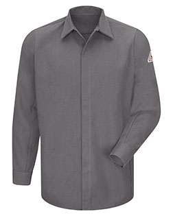Bulwark SMS2 Men Concealed-Gripper Pocketless Long Sleeve Shirt - CoolTouch® 2 at GotApparel