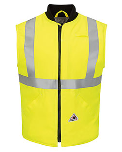 Bulwark VMS4HV Men Hi Vis Insulated Vest with Reflective Trim - CoolTouch®2 at GotApparel