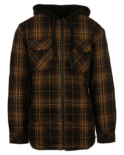 Burnside 8620  Quilted Flannel Hooded Jacket at GotApparel