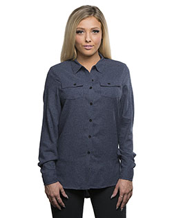 Burnside B5200 Women Solid Flannel Shirt at GotApparel