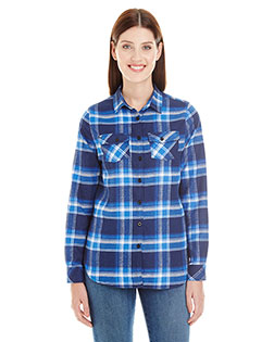 Burnside B5210 Women Plaid Boyfriend Flannel at GotApparel