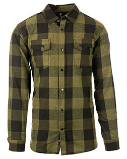 Burnside B8219 Men Snap-Front Flannel Shirt at GotApparel