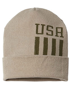 CAP AMERICA RK12  USA-Made Patriotic Cuffed Beanie at GotApparel