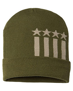 CAP AMERICA RK12  USA-Made Patriotic Cuffed Beanie at GotApparel
