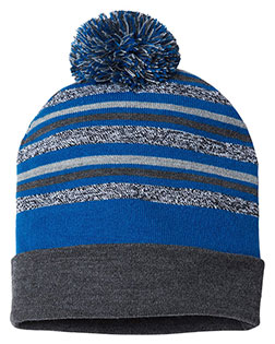 CAP AMERICA RKL12  USA-Made Striped Beanie at GotApparel