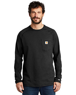 Custom Embroidered Carhartt CT100393 Men 5.75 oz Force Cotton Delmont Long Sleeve T-Shirt at GotApparel