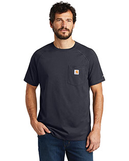 Custom Embroidered Carhartt CT100410 Men 5.75 oz Force Cotton Delmont Short Sleeve T-Shirt at GotApparel
