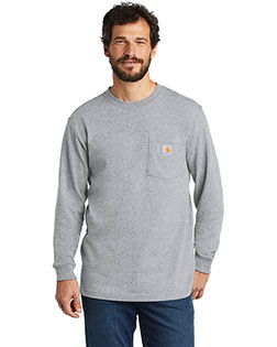 Custom Embroidered Carhartt CTK126 Men 6.75 oz Workwear Pocket Long Sleeve T-Shirt at GotApparel