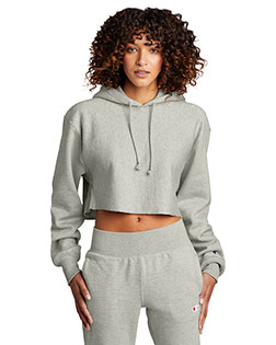 Champion ® Women's Reverse Weave ® Cropped Cut-Off Hooded Sweatshirt RW01W at GotApparel
