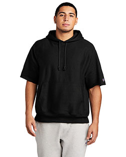 Custom Embroidered Champion S101SS Men <sup> ®</Sup>  Reverse Weave<sup> ®</Sup>  Short Sleeve Hooded Sweatshirt at GotApparel
