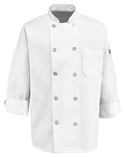 Chef Designs 0423  100% Polyester Ten Pearl Button Chef Coat at GotApparel