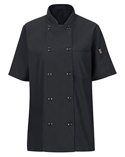 Chef Designs 045X Women 's Mimix™ Short Sleeve Chef Coat with OilBlok at GotApparel