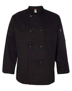 Chef Designs KT76  Black Traditional Chef Coat at GotApparel