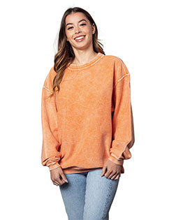 chicka-d 443CK  Ladies' Corded Crew Sweatshirt at GotApparel