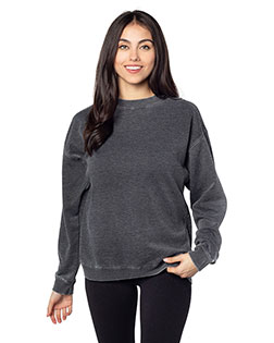 chicka-d 449CK  Ladies' Burnout Campus Crew Sweatshirt at GotApparel