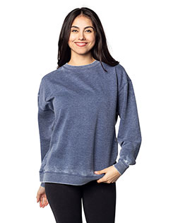 chicka-d 449CK Ladies' Burnout Campus Crew Sweatshirt at GotApparel