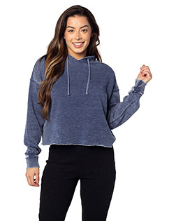 chicka-d 450CK Ladies' Burnout Campus Hooded Sweatshirt at GotApparel