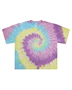 Colortone 1050 Women 's Tie-Dyed Crop T-Shirt at GotApparel