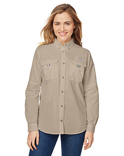 Custom Embroidered Columbia 7314 Ladies 3 oz Bahama Long-Sleeve Shirt at GotApparel