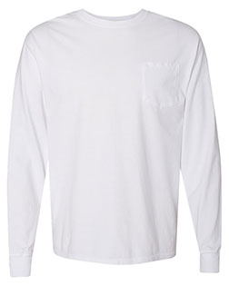 ComfortWash by Hanes GDH250 Women Garment-Dyed Long Sleeve T-Shirt With a Pocket at GotApparel