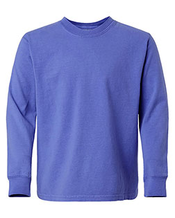 ComfortWash by Hanes GDH275 Boys Garment-Dyed Youth Long Sleeve T-Shirt at GotApparel