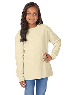 ComfortWash by Hanes GDH275 Youth Crew Long-Sleeve T-Shirt at GotApparel