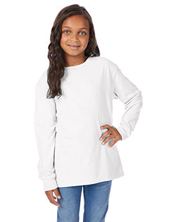 ComfortWash by Hanes GDH275 Boys Garment-Dyed Youth Long Sleeve T-Shirt at GotApparel