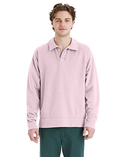 ComfortWash by Hanes GDH490  Unisex Garment Dye Polo Collar Sweatshirt at GotApparel