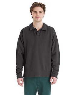 ComfortWash by Hanes GDH490  Unisex Garment Dye Polo Collar Sweatshirt at GotApparel