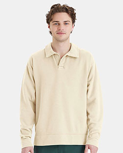 ComfortWash by Hanes GDH490 Unisex Garment Dye Polo Collar Sweatshirt at GotApparel