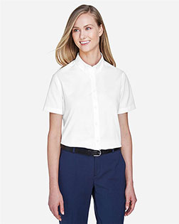 Core 365 78194 Women Optimum Short-Sleeve Twill Shirt at GotApparel
