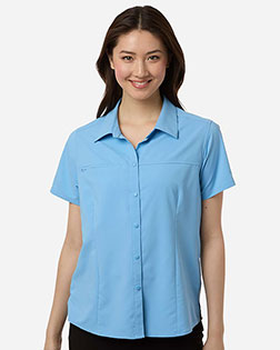Core 365 CE520W Women's UltraUVP Shoreline Short Sleeve Staff Shirt at GotApparel