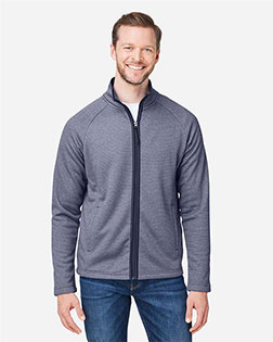 CORE365 CE72 Men's Venture Heathered Stripe Full-Zip at GotApparel