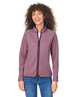 CORE365 CE72W  Ladies' Venture Heathered Stripe Full-Zip at GotApparel