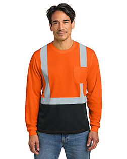 CornerStone CS207 ® ANSI 107 Class 2 Long Sleeve Mesh Blocked Tee at GotApparel