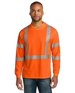 CornerStone CS208 ® ANSI 107 Class 3 Long Sleeve Segmented Tape Hooded Tee at GotApparel