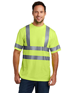 Cornerstone CS408 Men Ansi 107 Class 3 Short-Sleeve Snag-Resistant Reflective T-Shirt at GotApparel