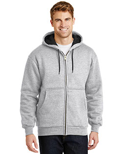 Cornerstone CS620 Men Heavyweight Full-Zip Hooded Sweatshirt With Thermal Lining at GotApparel