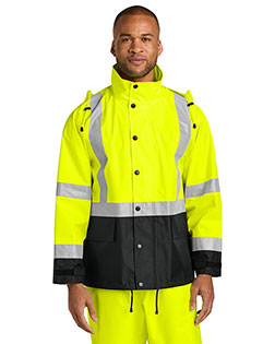 CornerStone CSJ504 ® ANSI 107 Class 3 Rain Jacket at GotApparel