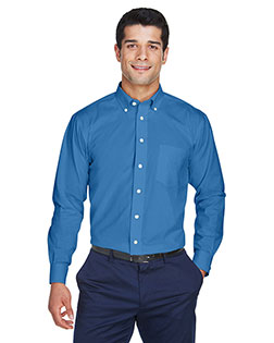 Devon & Jones Classic D630 Men Crown Collection Solid Oxford at GotApparel