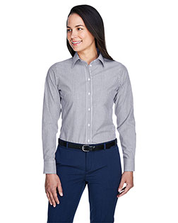 Devon & Jones Classic D645W Women Crown Collection Banker Stripe at GotApparel