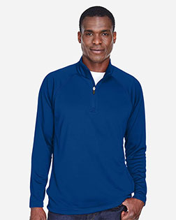 Devon & Jones Classic DG440 Men Stretch Tech-Shell Compass Quarter-Zip at GotApparel